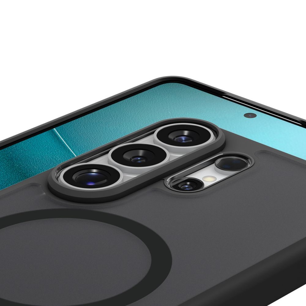 Kaitseümbris Ultra Hybrid (MagFit), Samsung Galaxy S26 Ultra, matt läbipaistev musta äärega, Qi2/MagSafe ühilduv, Spigen - Image 4