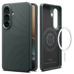 Kaitseümbris Liquid Air (MagFit), Samsung Galaxy S26+, tumeroheline, Qi2/MagSafe ühilduv, Spigen