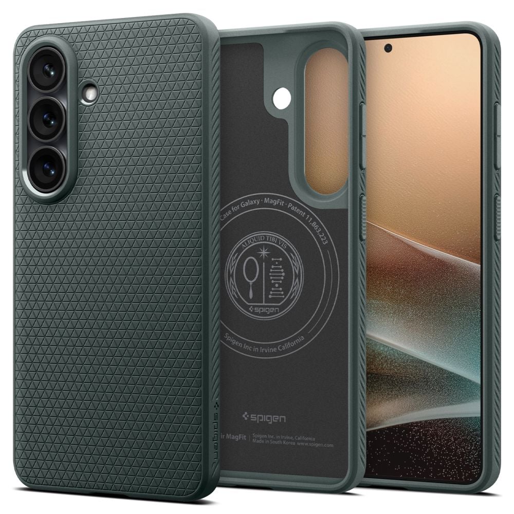 Kaitseümbris Liquid Air (MagFit), Samsung Galaxy S26+, tumeroheline, Qi2/MagSafe ühilduv, Spigen - Image 2