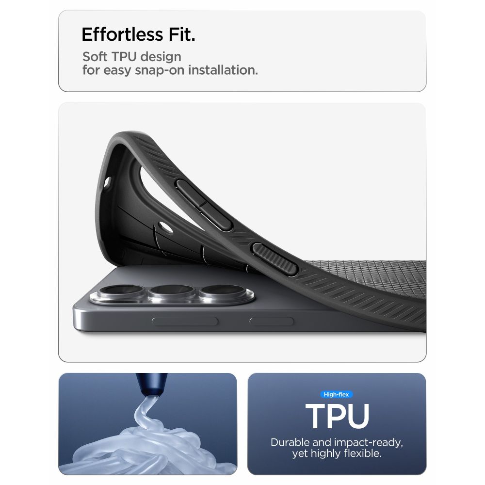 Kaitseümbris Liquid Air, Samsung Galaxy S26, matt must, Spigen - Image 8
