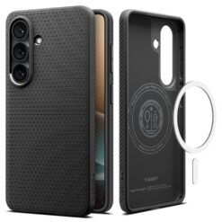 Kaitseümbris Liquid Air (MagFit), Samsung Galaxy S26, matt must, Qi2/MagSafe ühilduv, Spigen