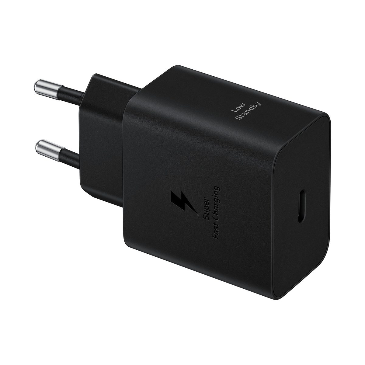 Toalaadija adapter USB-C juhtmele, 45W, must, GaN, Super Fast Charging 2.0 kiirlaadimine, Samsung
