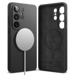 Kaitseümbris Silicone Magnetic, Samsung Galaxy S26 Ultra, must, Qi2/MagSafe ühilduv, Ringke